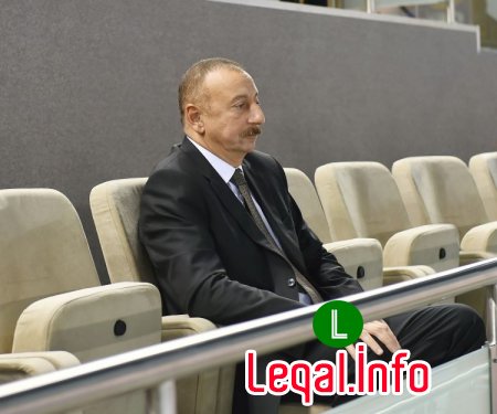 Prezident İlham Əliyev yığma komandamızın oyununu izləyib
