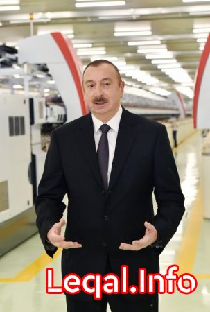 Prezident İlham Əliyev və xanımı Mehriban Əliyeva “Mingəçevir Tekstil” MMC-nin iplik istehsalı üzrə iki müəssisəsinin açılışında iştirak ediblər 