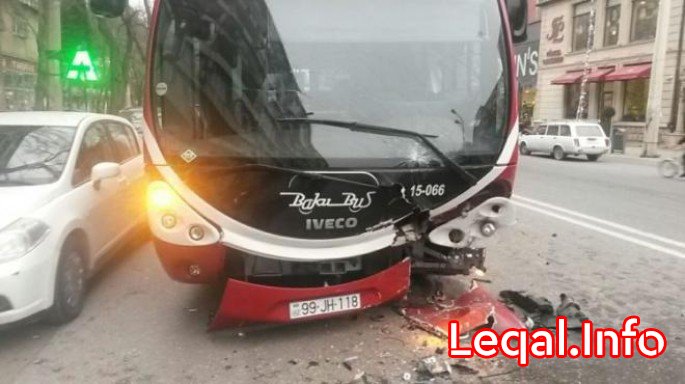 “Bakı Bus” avtobusu qəza törətdi