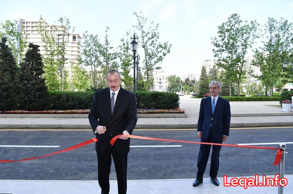 Prezident İlham Əliyev Yeni Azərbaycan Partiyasının yeni inzibati binasının açılışında iştirak edib