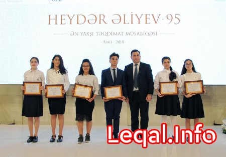 Heydər Əliyevin anadan olmasının 95-ci ildönümü münasibətilə təşkil olunmuş “Ən yaxşı təqdimat” müsabiqəsinin qalibləri mükafatlandırılıb 