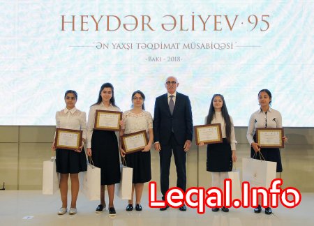 Heydər Əliyevin anadan olmasının 95-ci ildönümü münasibətilə təşkil olunmuş “Ən yaxşı təqdimat” müsabiqəsinin qalibləri mükafatlandırılıb 