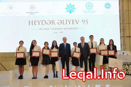 Heydər Əliyevin anadan olmasının 95-ci ildönümü münasibətilə təşkil olunmuş “Ən yaxşı təqdimat” müsabiqəsinin qalibləri mükafatlandırılıb 