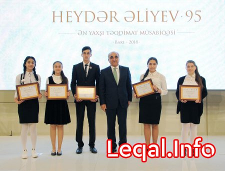Heydər Əliyevin anadan olmasının 95-ci ildönümü münasibətilə təşkil olunmuş “Ən yaxşı təqdimat” müsabiqəsinin qalibləri mükafatlandırılıb 