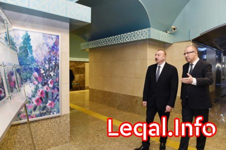Prezident İlham Əliyev metronun “Sahil” stansiyasının əsaslı təmir və yenidənqurmadan sonra açılışında iştirak edib
