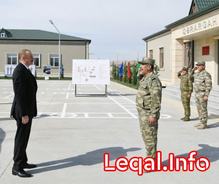 Prezident, Ali Baş Komandan İlham Əliyev Müdafiə Nazirliyinin “N” saylı hərbi hissəsinin açılışında iştirak edib