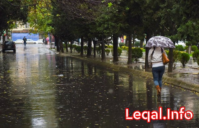 BU GÜN BAKIDA VƏ ABŞERONDA LEYSAN XAREKTERLİ YAĞIŞIN DAVAM EDƏCƏYİ EHTİMALI VAR
