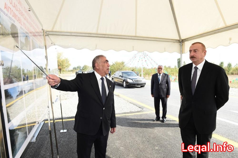 Prezident İlham Əliyev Qubada İdrisqışlaq-Qasımqışlaq-Xaspolad-Zərqava-Aspərəsti-Çayqışlaq avtomobil yolunun açılışını edib