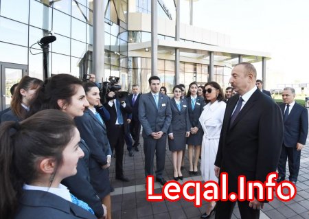 Prezident İlham Əliyev və birinci xanım Mehriban Əliyeva Şəki “ASAN Həyat” kompleksinin açılışında iştirak ediblər 
