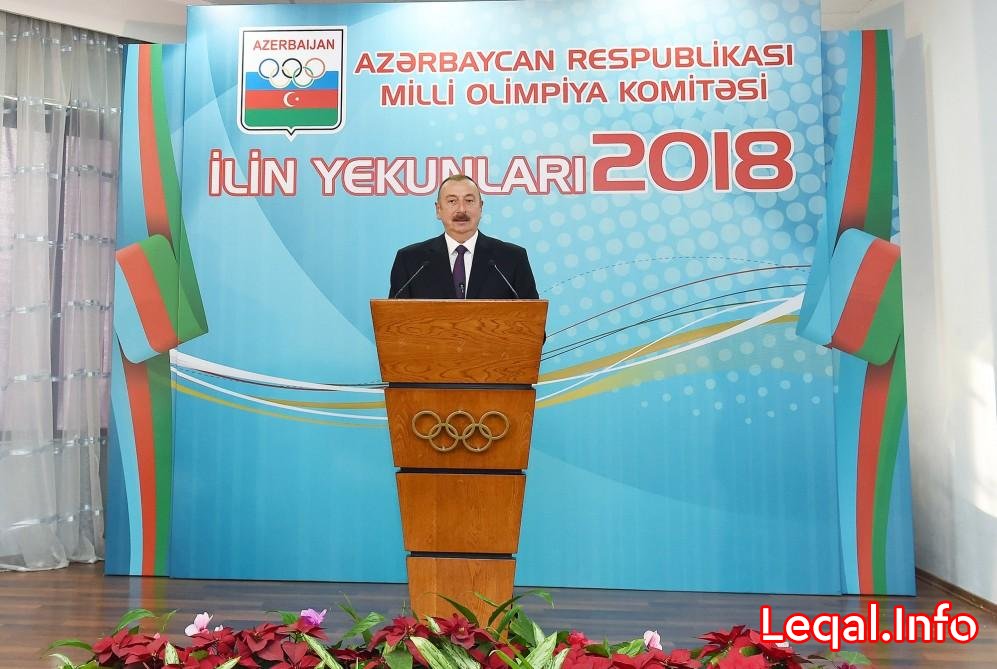 Prezident İlham Əliyev 2018-ci ilin idman yekunlarına həsr olunan mərasimdə iştirak edib