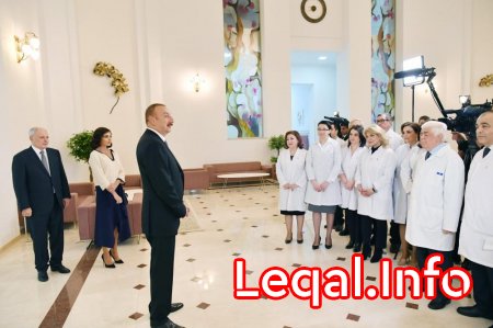 Prezident İlham Əliyev və birinci xanım Mehriban Əliyeva Bakıda Elmi-Tədqiqat Tibbi Bərpa İnstitutunda əsaslı yenidənqurmadan sonra yaradılan şəraitlə tanış olublar Prezident İlham Əliyev və birinci xanım Mehriban Əliyeva Bakıda Elmi-Tədqiqat Tibbi Bərpa İnstitutunda əsaslı yenidənqurmadan sonra yaradılan şəraitlə tanış olublar