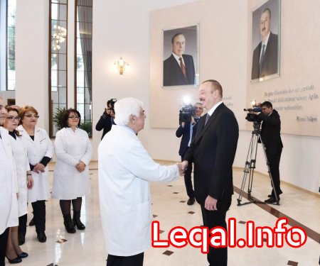 Prezident İlham Əliyev və birinci xanım Mehriban Əliyeva Bakıda Elmi-Tədqiqat Tibbi Bərpa İnstitutunda əsaslı yenidənqurmadan sonra yaradılan şəraitlə tanış olublar Prezident İlham Əliyev və birinci xanım Mehriban Əliyeva Bakıda Elmi-Tədqiqat Tibbi Bərpa İnstitutunda əsaslı yenidənqurmadan sonra yaradılan şəraitlə tanış olublar