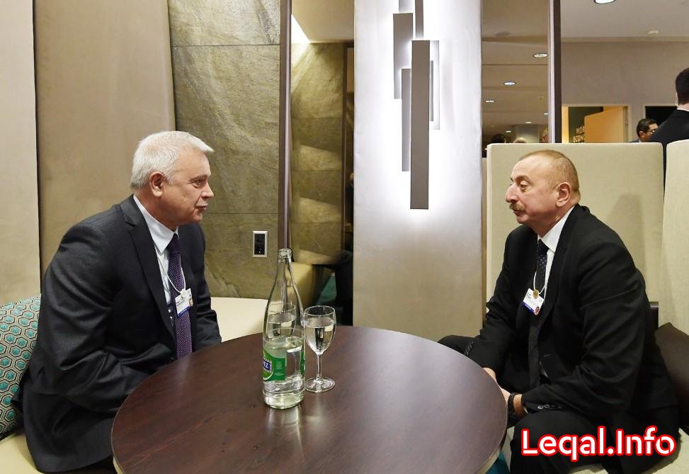 Prezident İlham Əliyev Davosda Rusiyanın “LUKOİL” şirkətinin prezidenti ilə görüşüb