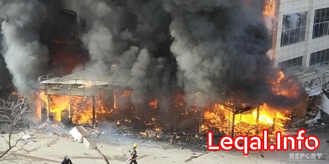 Dövlət rəsmiləri Bakıda yanğının baş verdiyi əraziyə gəliblər