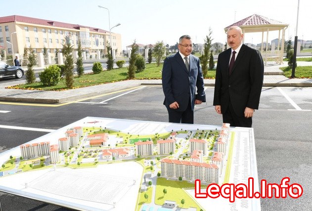 Prezident Kürdəxanıda məcburi köçkün ailələri üçün yeni yaşayış kompleksinin açılışında iştirak edib