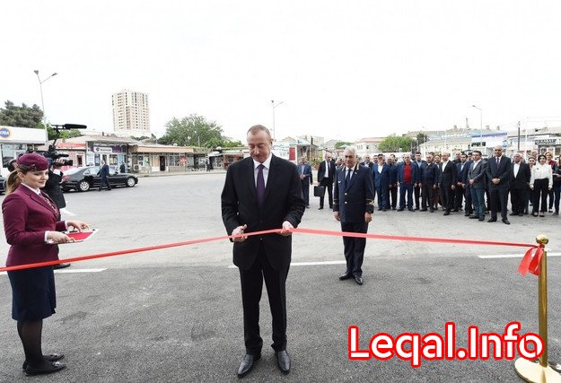 Prezident İlham Əliyev Sabunçu dəmir yolu vağzalı kompleksinin açılışında iştirak edib