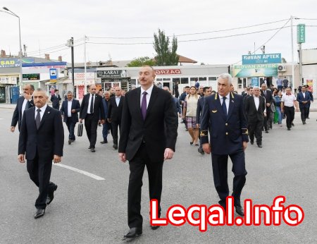 Prezident İlham Əliyev Sabunçu dəmir yolu vağzalı kompleksinin açılışında iştirak edib 