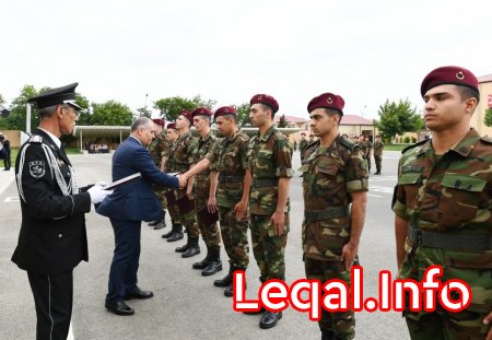 DTX-nin N saylı hərbi hissəsində müddətli həqiqi hərbi xidmət qulluqçularının ehtiyata buraxılması mərasimi keçirilib