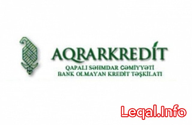 “Aqrarkredit” BOKT-nin verdiyi kreditlərin 9%-nin vaxtı keçib