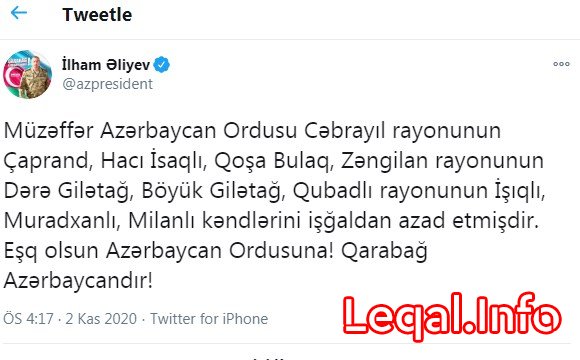 Bu kəndlər də işğaldan azad edildi!
