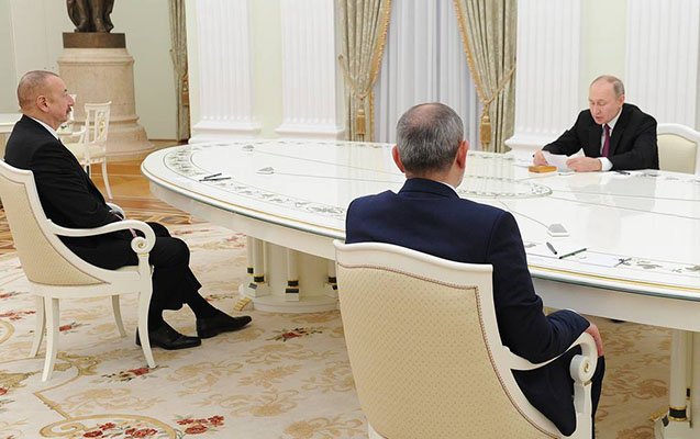İlham Əliyev, Putin və Paşinyan bəyanat imzaladı