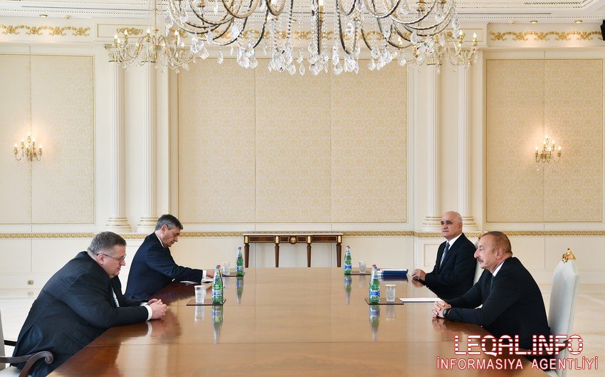 İlham Əliyev Rusiyanın Baş nazirinin müavinini qəbul edib