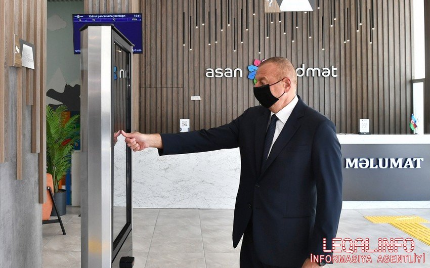 İlham Əliyev 6 saylı Bakı “ASAN xidmət” mərkəzinin açılışını edib