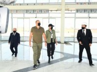 Prezident İlham Əliyev və Mehriban Əliyeva Füzuli Beynəlxalq Hava Limanında görülən işlərlə tanış olublar