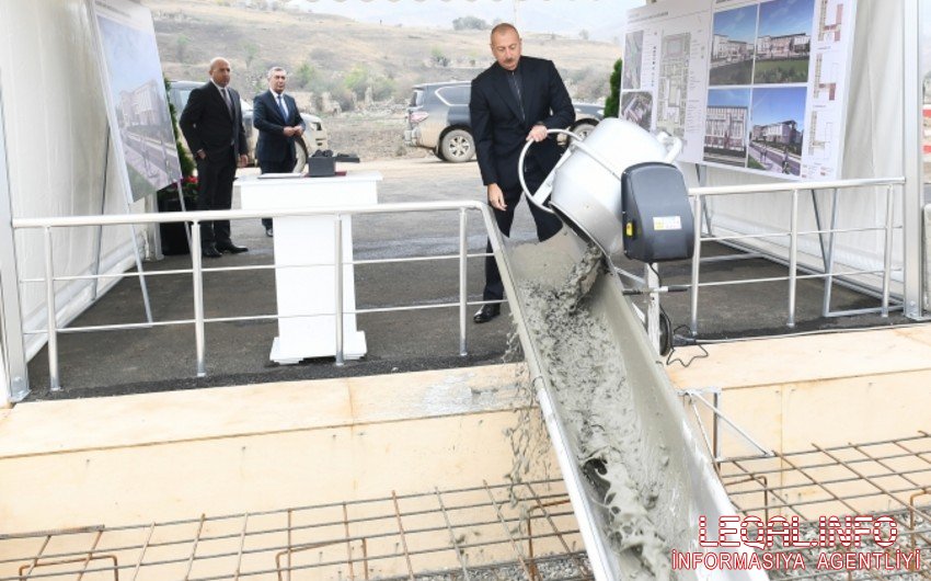 Azərbaycan Prezidenti Cəbrayıl şəhərinin bərpasının təməl daşını qoyub