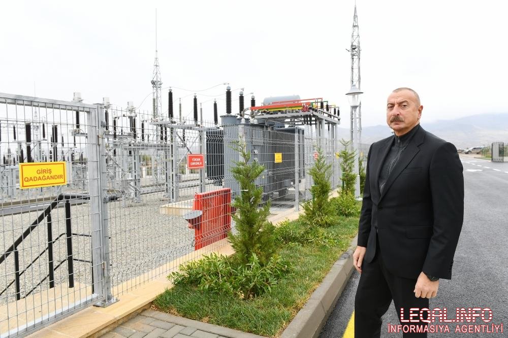 İlham Əliyev Cəbrayılda yeni yarımstansiyanın açılışını edib İlham Əliyev Cəbrayılda yeni yarımstansiyanın açılışını edib