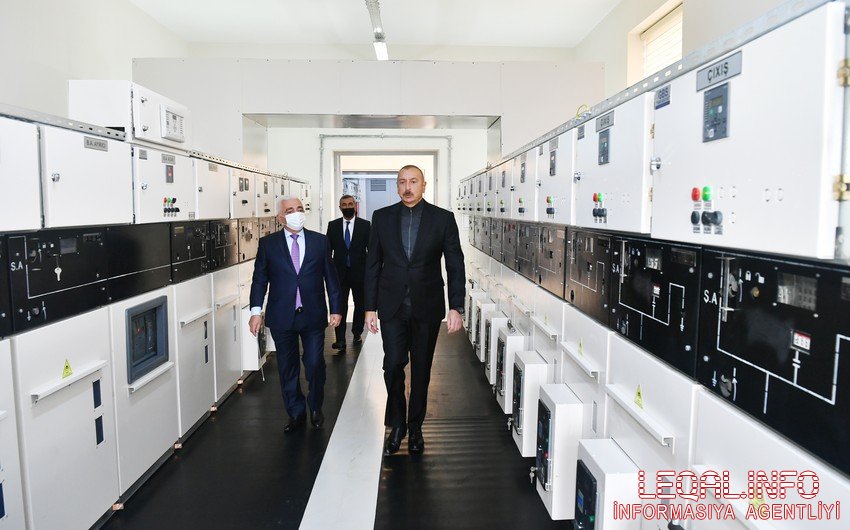 İlham Əliyev Cəbrayılda yeni yarımstansiyanın açılışını edib