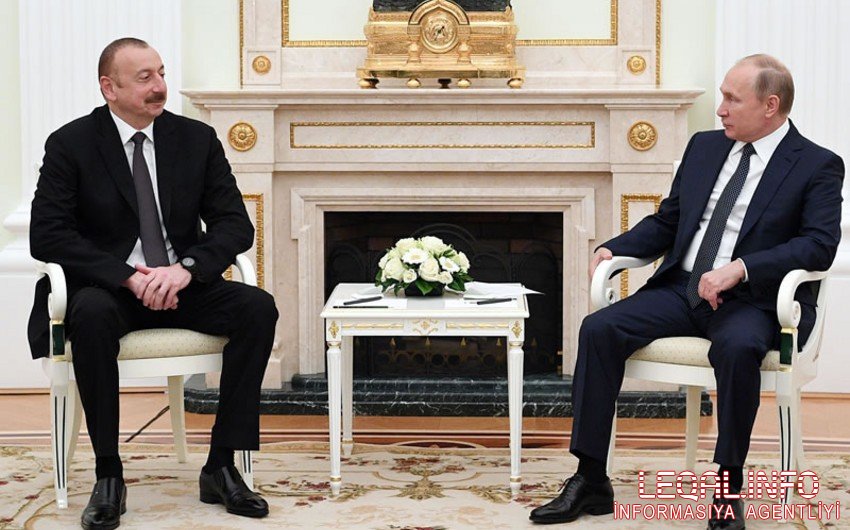 Azərbaycan Prezidenti Vladimir Putinlə bölgədəki vəziyyəti müzakirə edib
