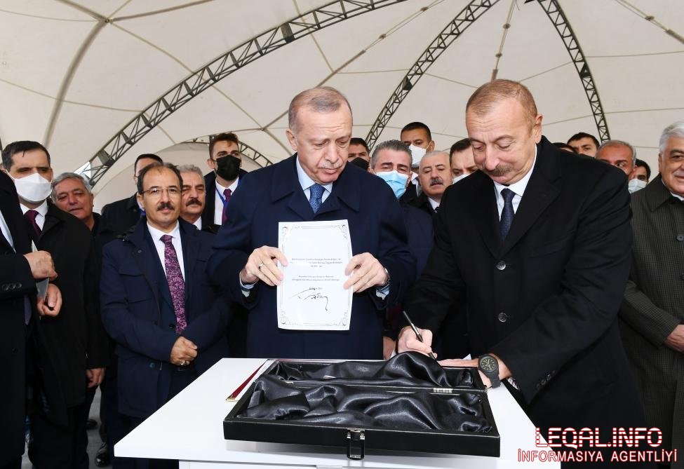 Azərbaycan və Türkiyə prezidentləri Zəngəzur dəhlizinin təməlini qoyublar