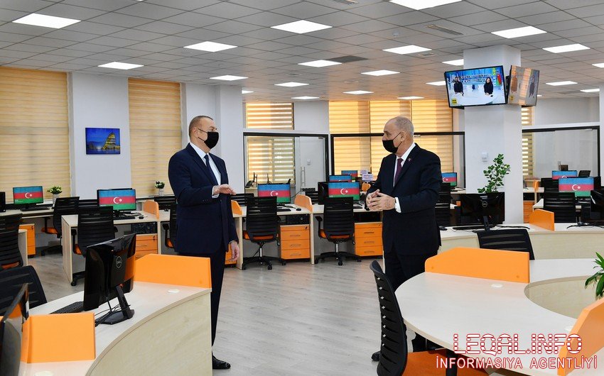 Prezident AZƏRTAC-ın yeni binası ilə tanış olub