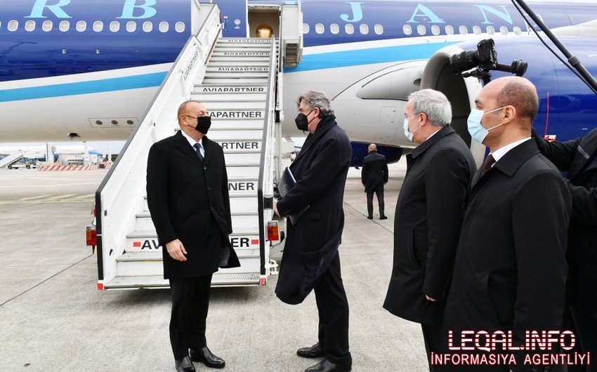 Prezident İlham Əliyev Brüsselə işgüzar səfərə gedib
