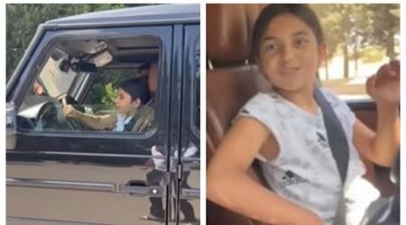 Kamilin 10 yaşlı qızı sükan arxasında