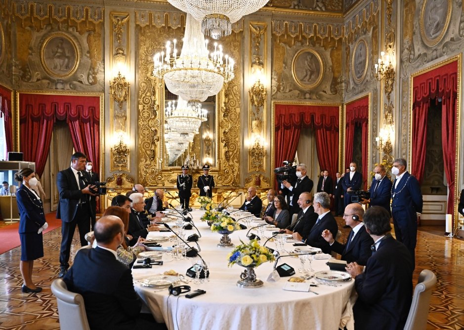 Prezident Sercio Mattarella ilə görüşdü Prezident Sercio Mattarella ilə görüşdü