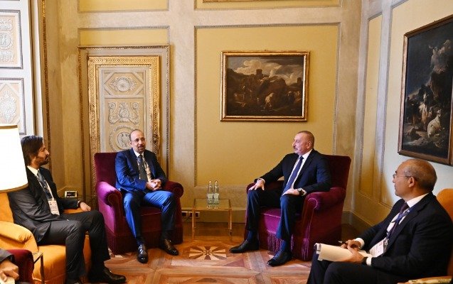 İlham Əliyev İtaliyada səudiyyə ərəbistanlı nazirlə görüşdü