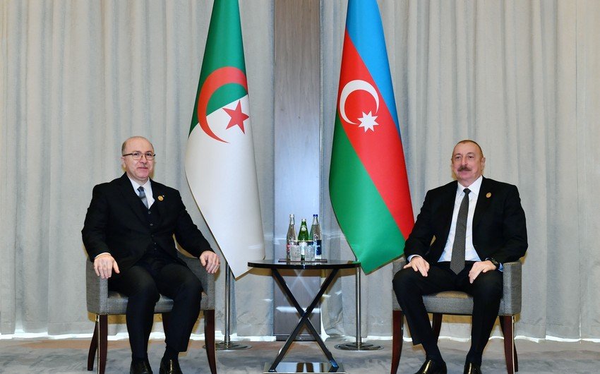 Azərbaycan Prezidenti Əlcəzairin Baş naziri ilə görüşüb