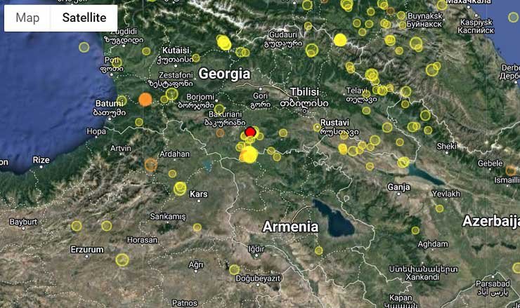 Gürcüstanda 4,2 bal gücündə zəlzələ baş verib