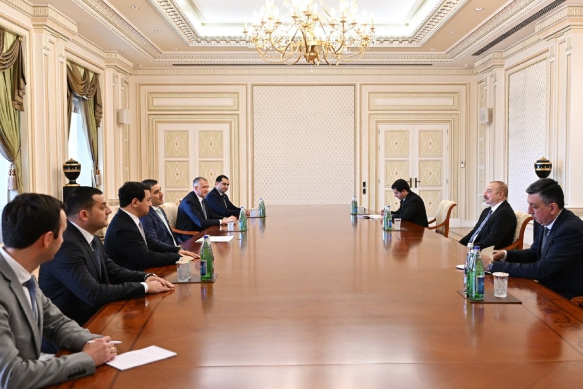Prezident İlham Əliyev Gürcüstan parlamentinin sədrini qəbul edib