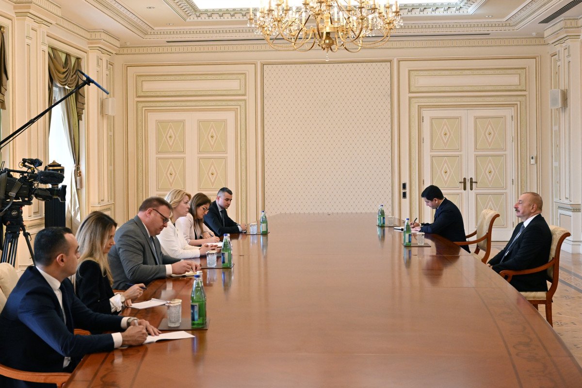 Prezident İlham Əliyev Monteneqro parlamentinin sədrini qəbul edib