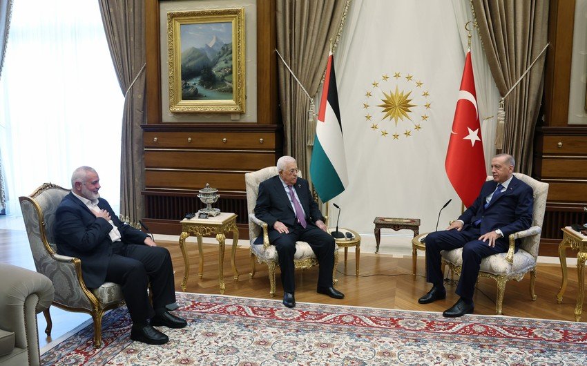 Ərdoğan Fələstin liderləri ilə görüşüb