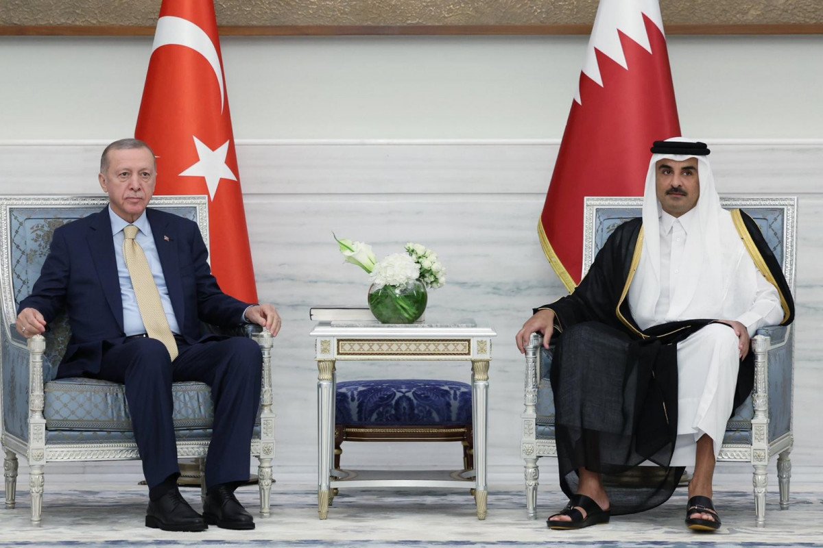 Türkiyə Prezidenti Qətər Əmiri ilə görüşüb