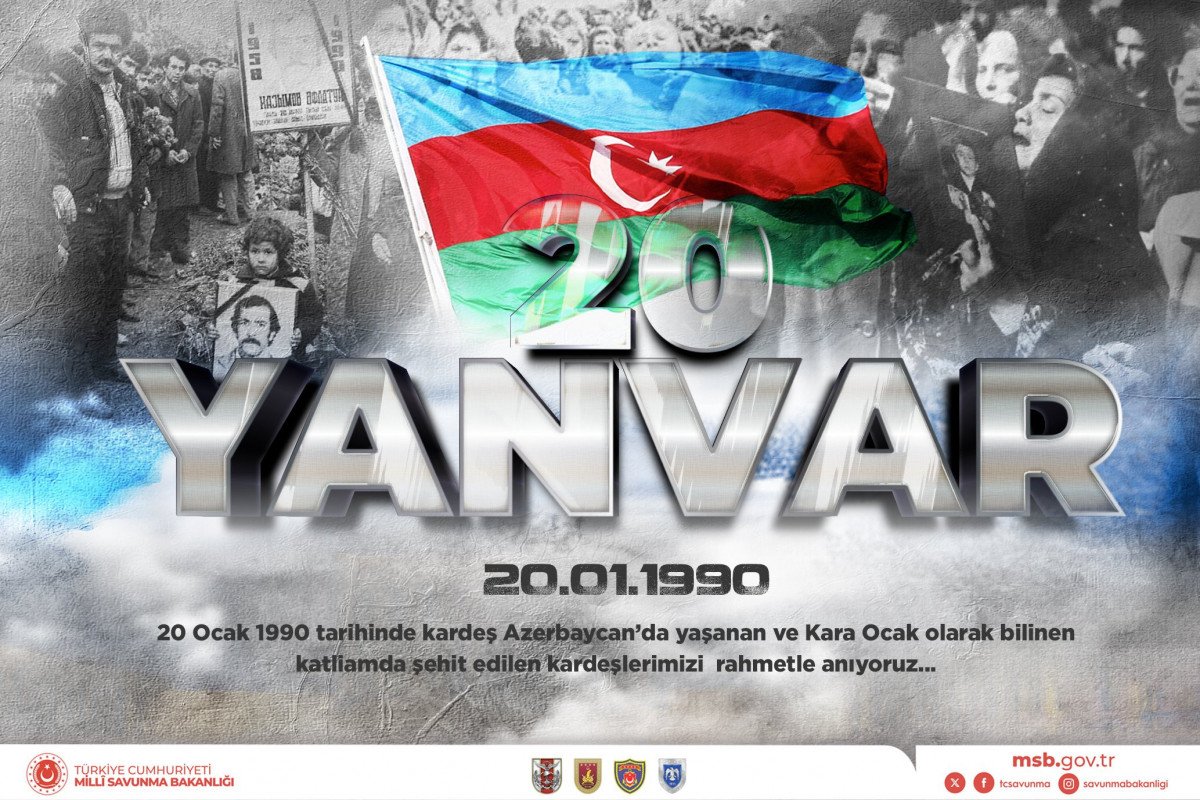 Türkiyə Müdafiə Nazirliyi 20 Yanvar şəhidlərini yad edib
