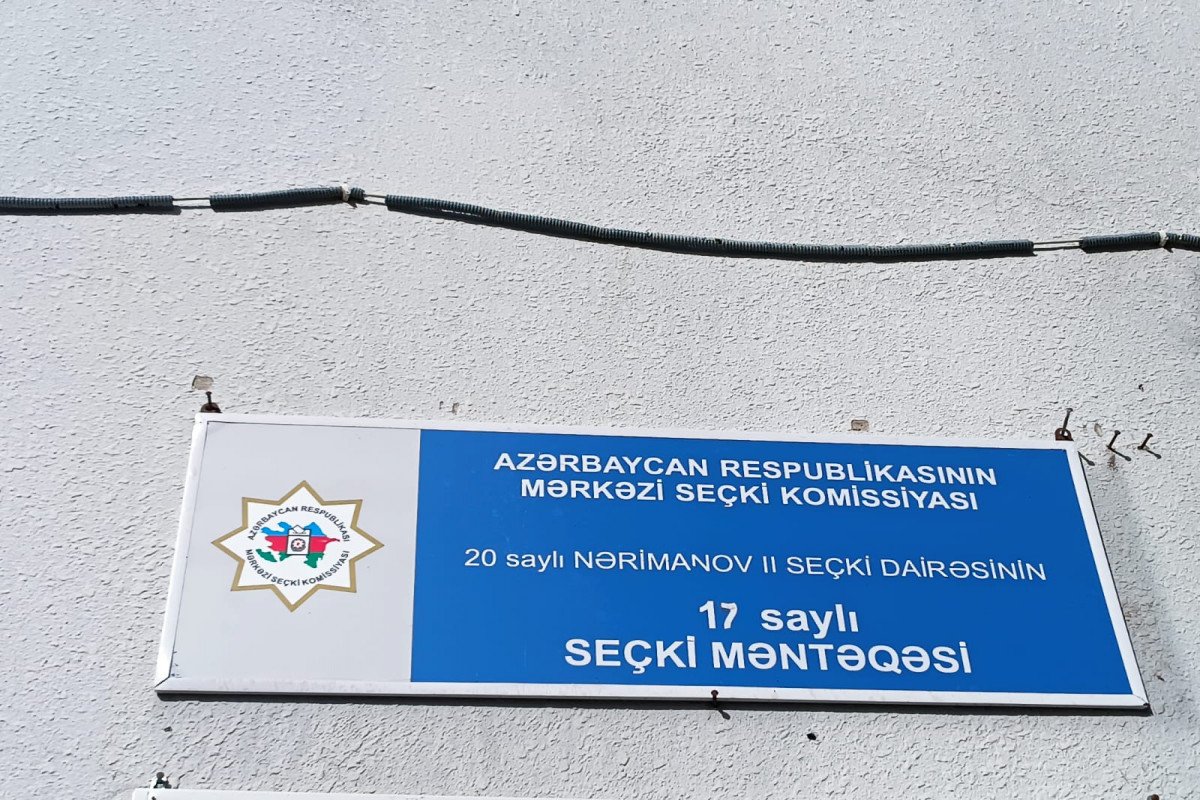 20 saylı Nərimanov İkinci Seçki Dairəsinin 17 saylı seçki məntəqəsində 