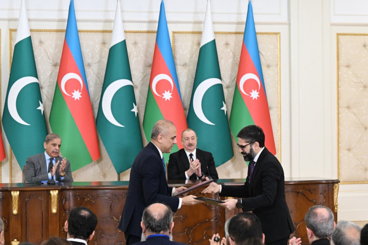 Azərbaycan ilə Pakistan arasında imzalanmış sənədlərin mübadiləsi mərasimi olub
