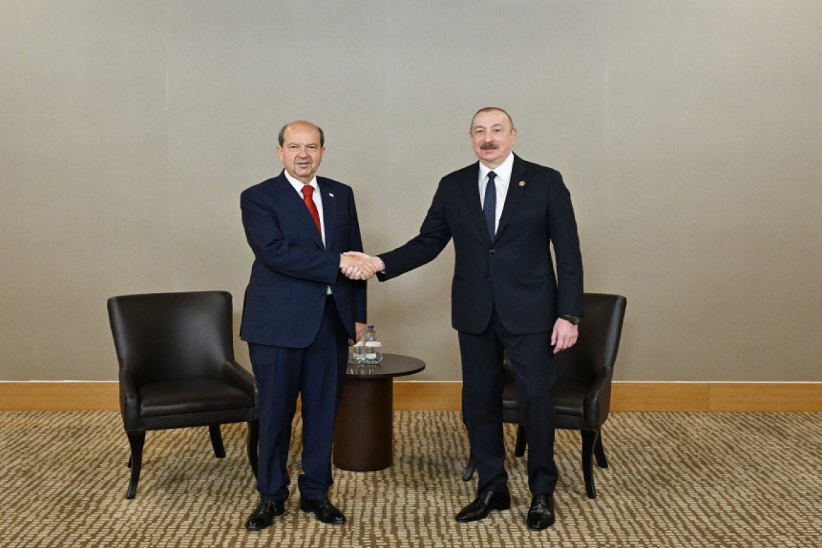 Prezident İlham Əliyev Antalyada Ersin Tatarla görüşüb