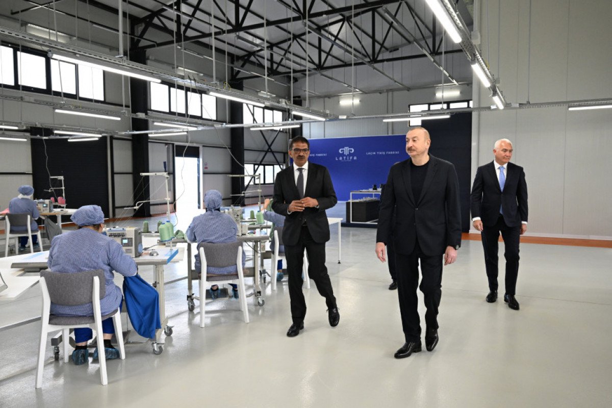Prezident İlham Əliyev “LATIFA” Laçın tikiş fabrikinin açılışında iştirak edib