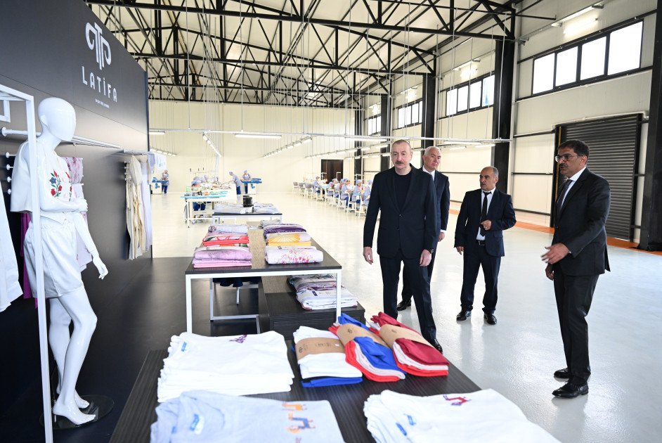 Prezident İlham Əliyev “LATIFA” Laçın tikiş fabrikinin açılışında iştirak edib 